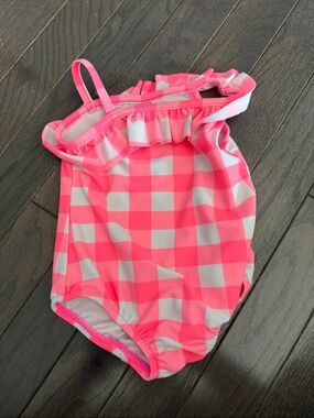 Carter's Pink Gingham Ruffle One-Piece Swimsuit